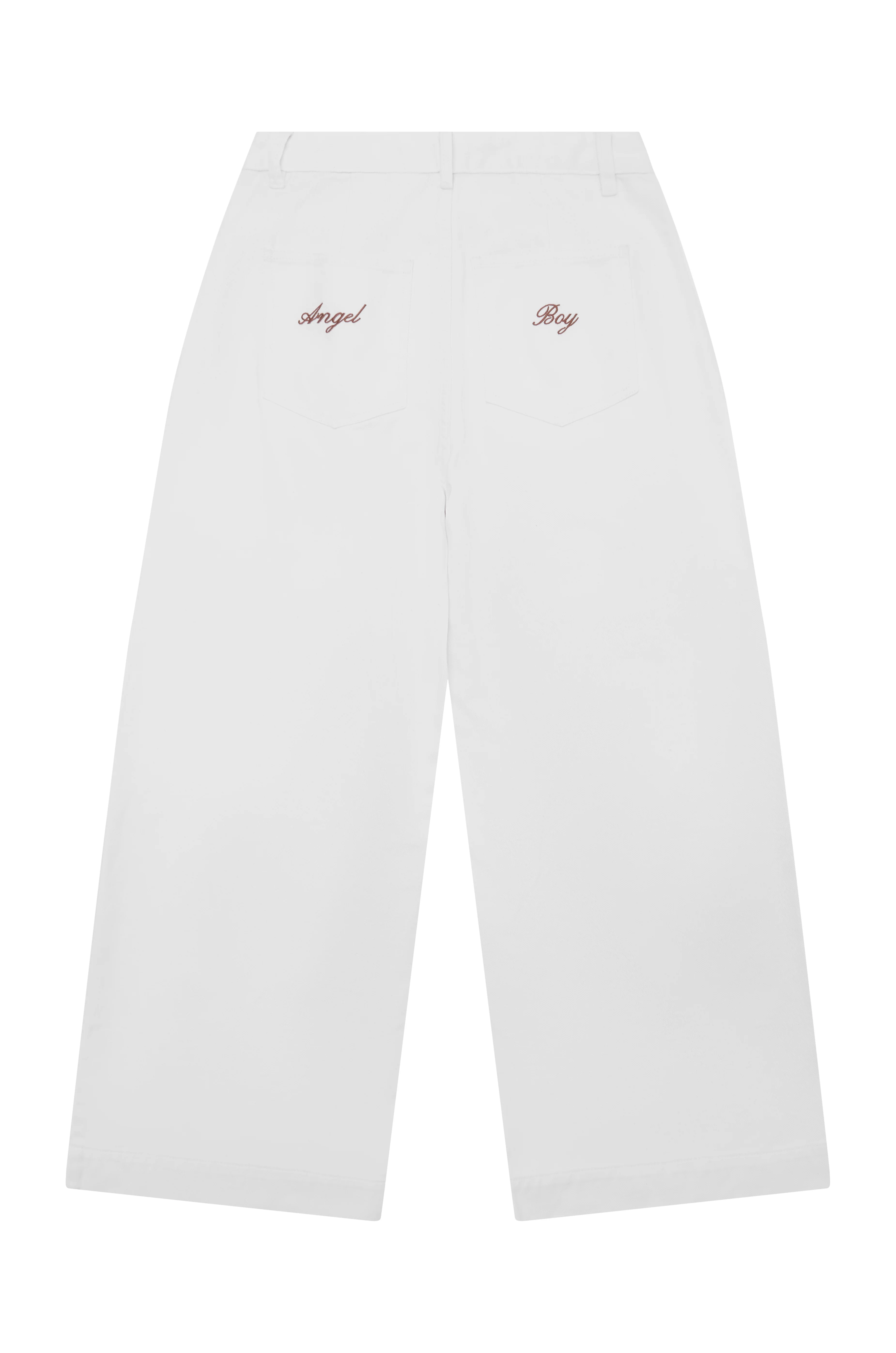 AB Double Pleated White Denim - Image 3