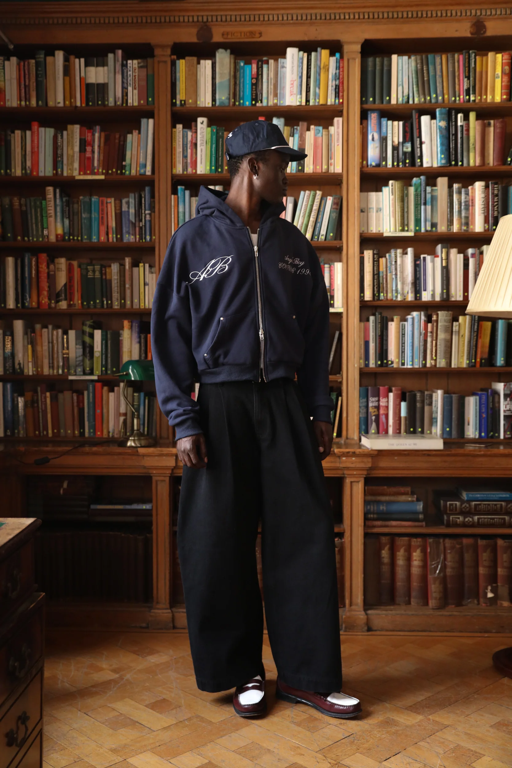 AB Double Pleated Black Denim - Image 5