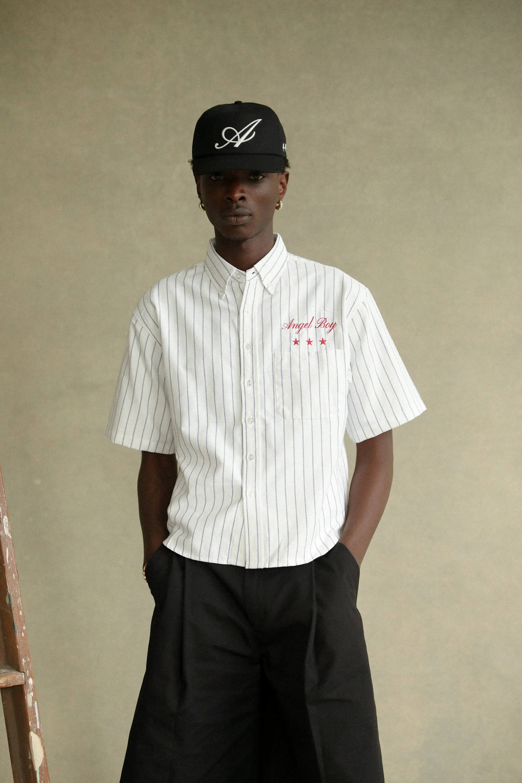 Angel Boy Black Pinstripe Shirt - Image 10