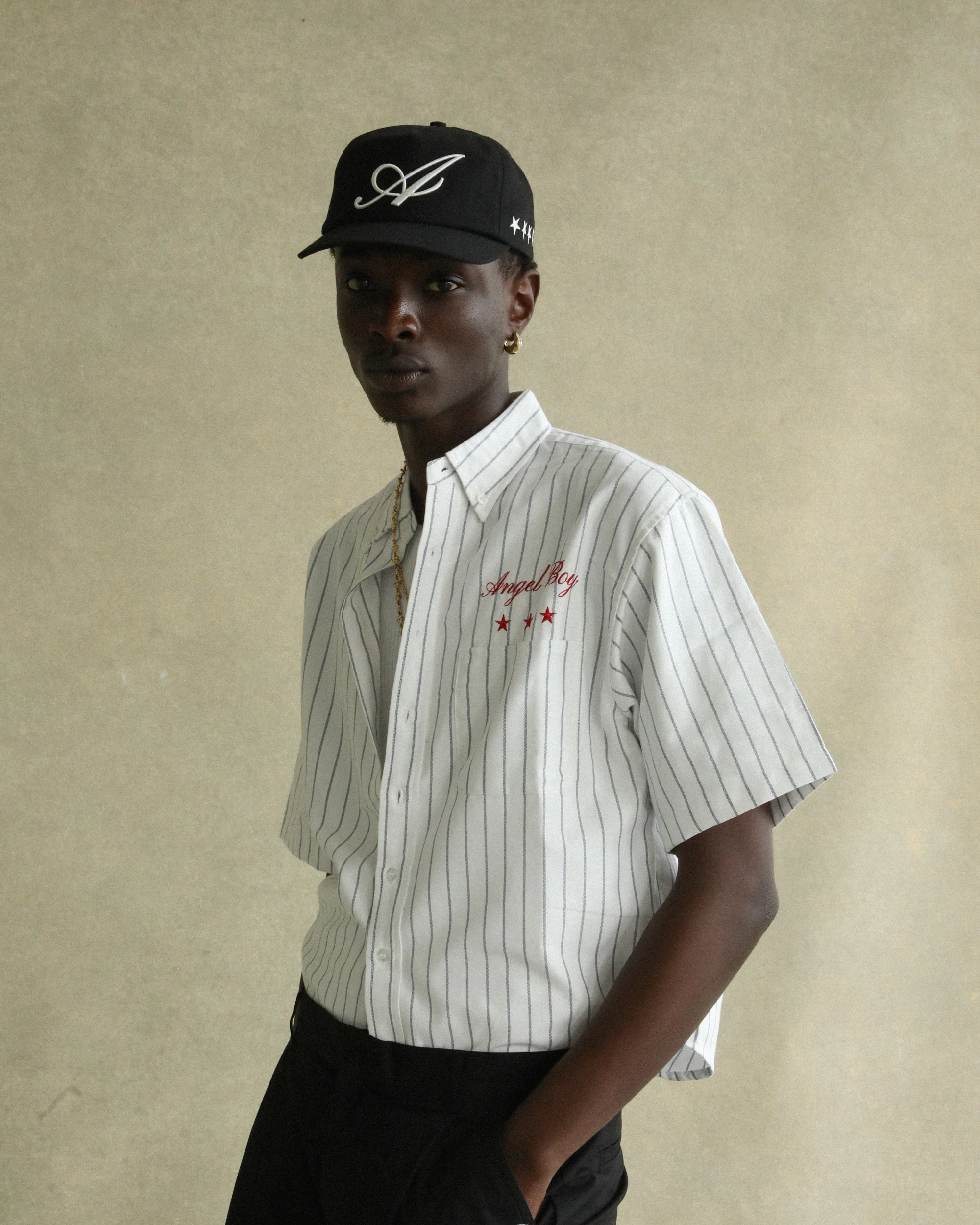 Angel Boy Black Pinstripe Shirt - Image 3