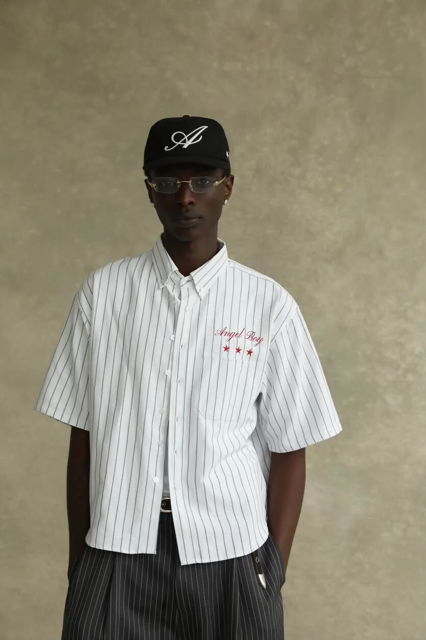 Angel Boy Black Pinstripe Shirt - Image 4