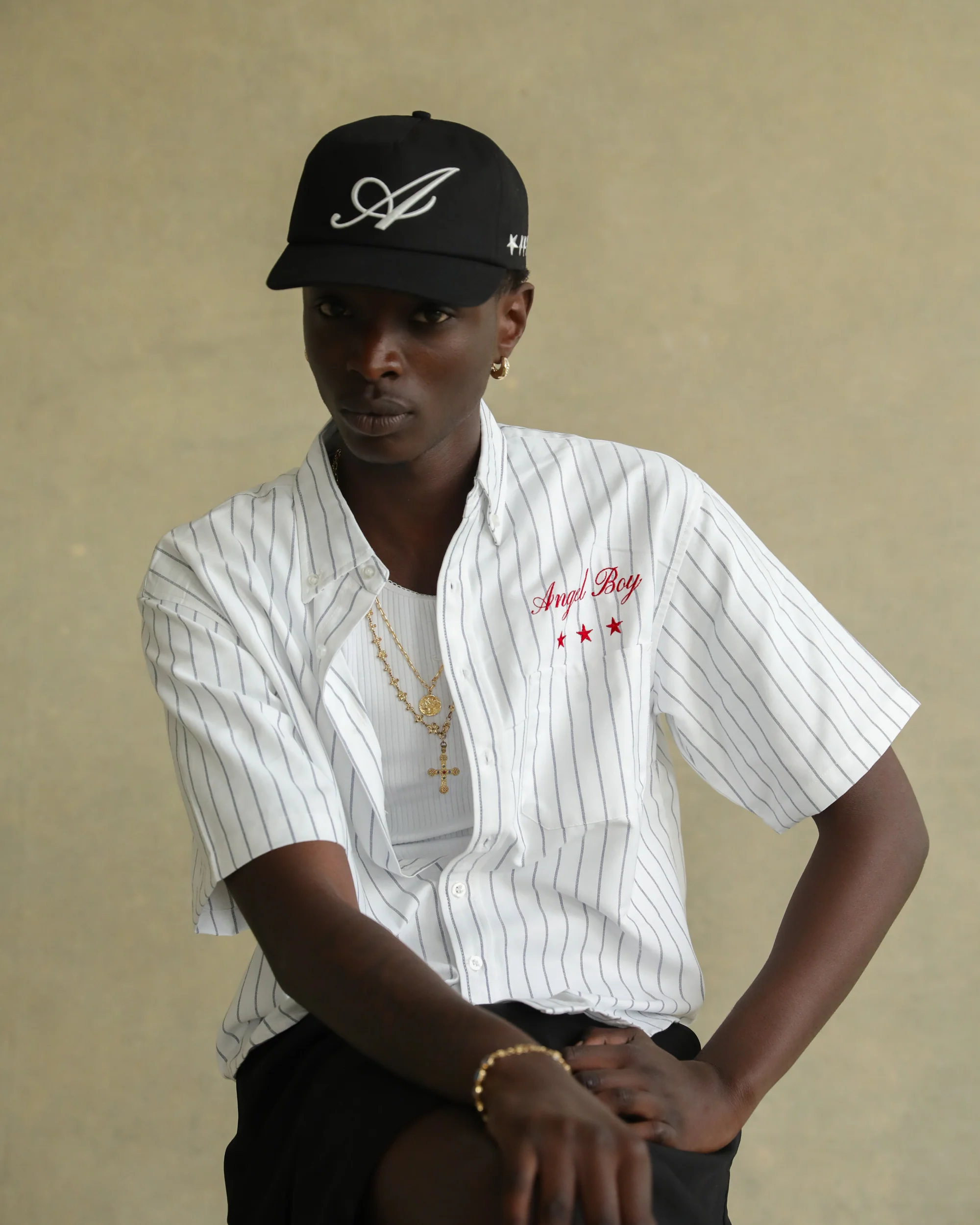 Angel Boy Black Pinstripe Shirt - Image 8