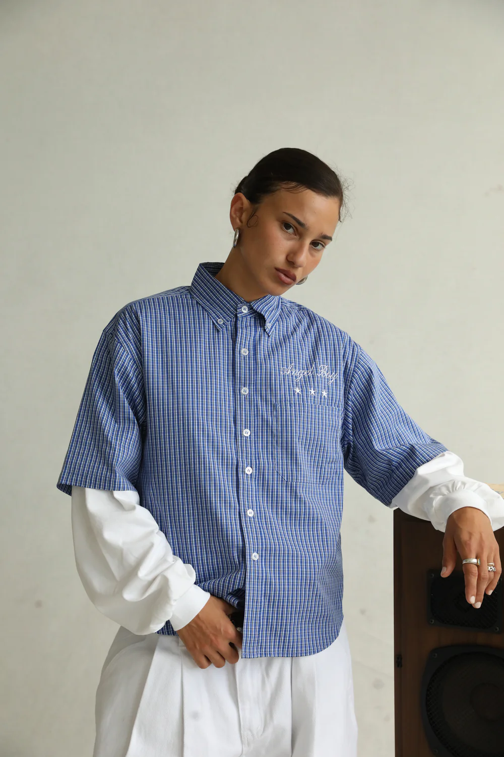 Angel Boy Blue Checkered Shirt - Image 5