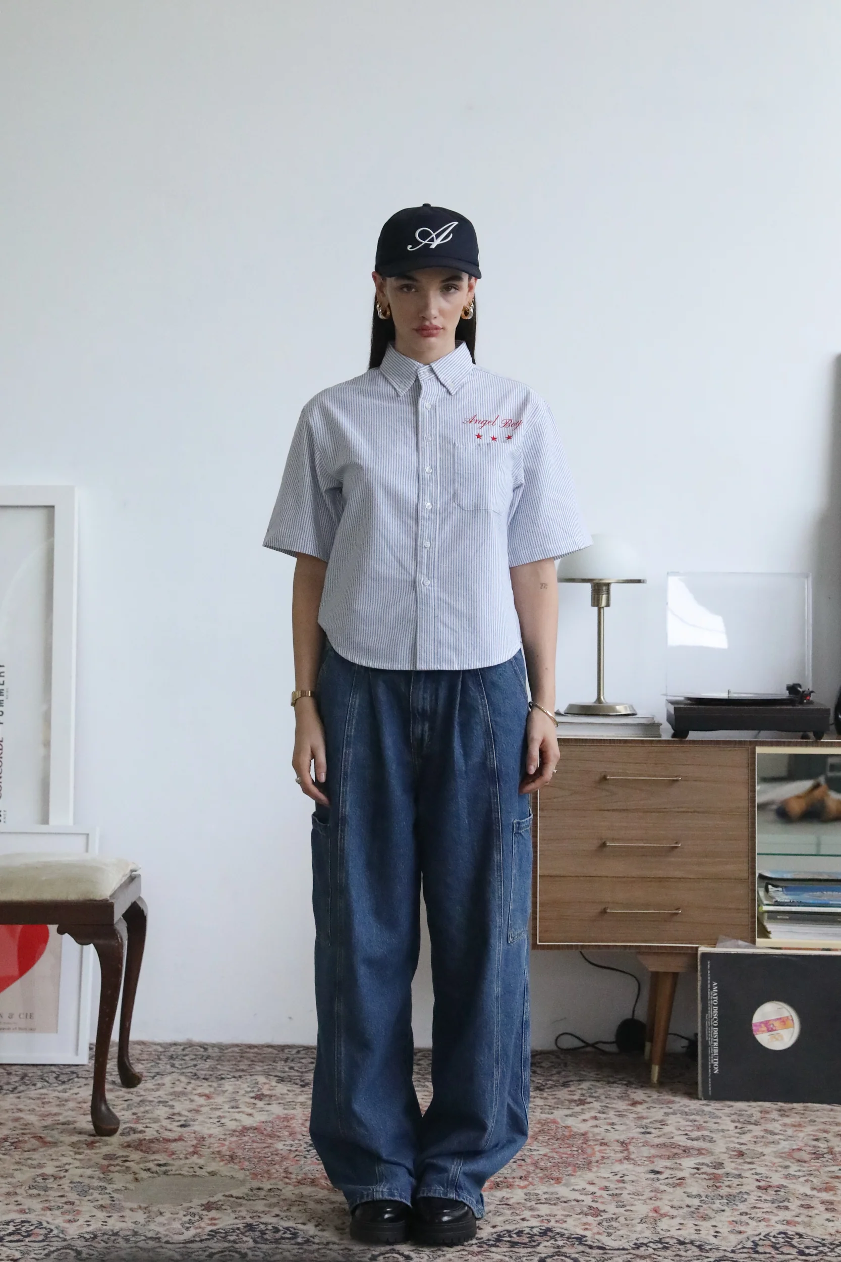 Angel Boy Blue Pinstripe Shirt - Image 7