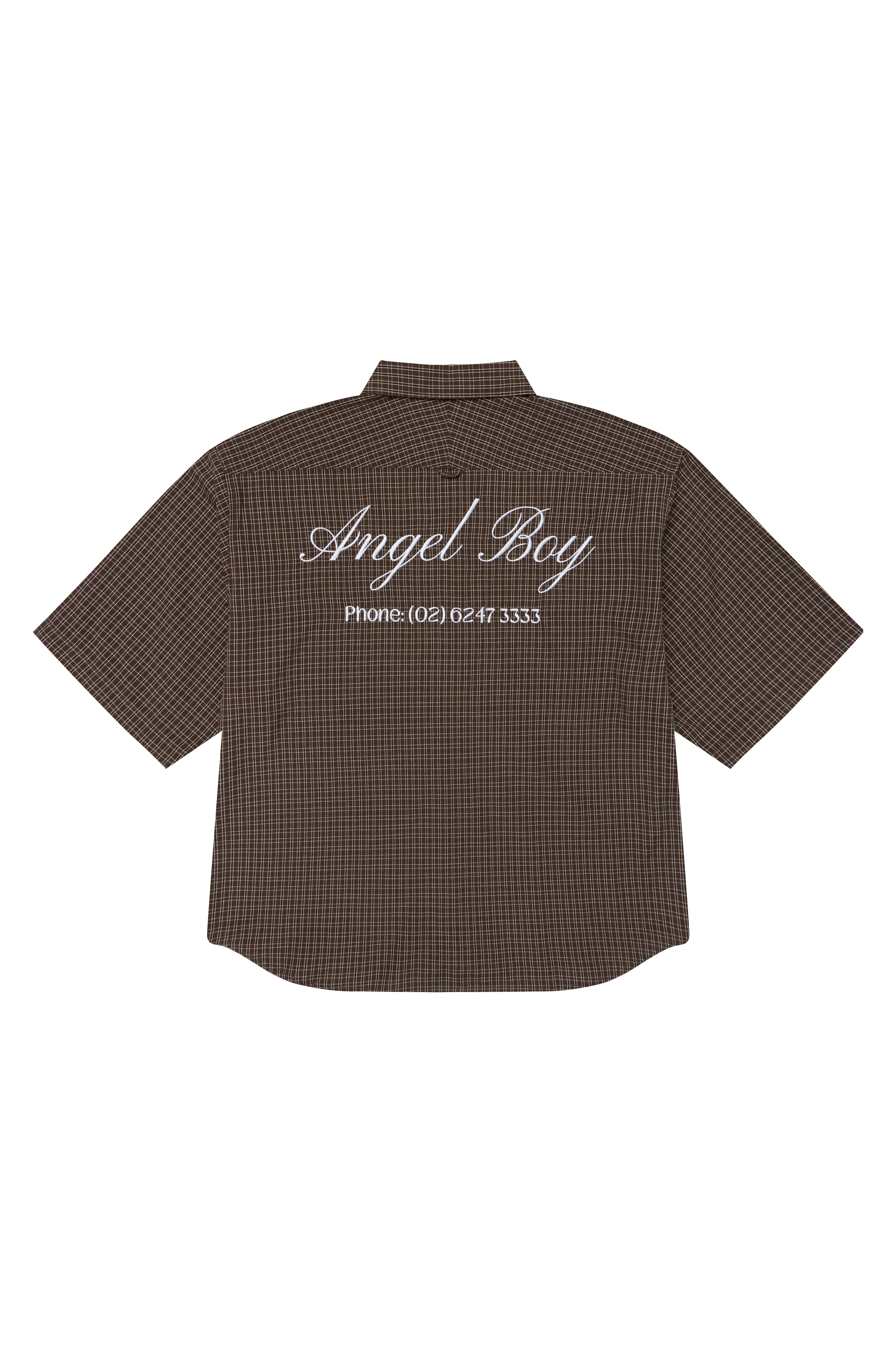 Angel Boy Brown Checkered Shirt - Image 3
