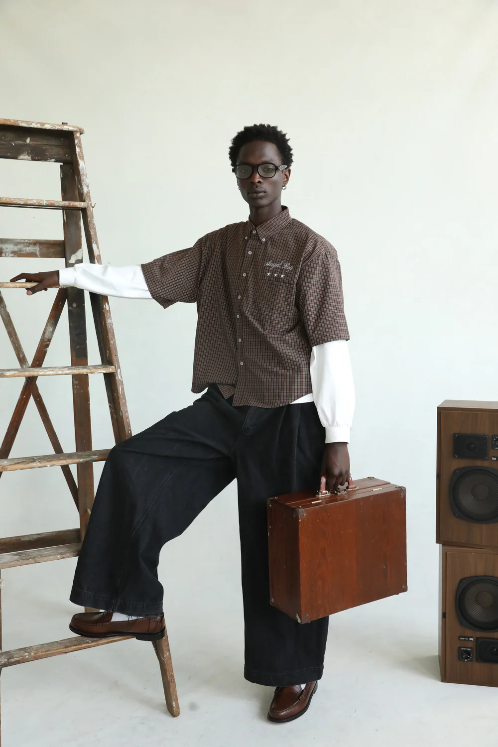 Angel Boy Brown Checkered Shirt - Image 4