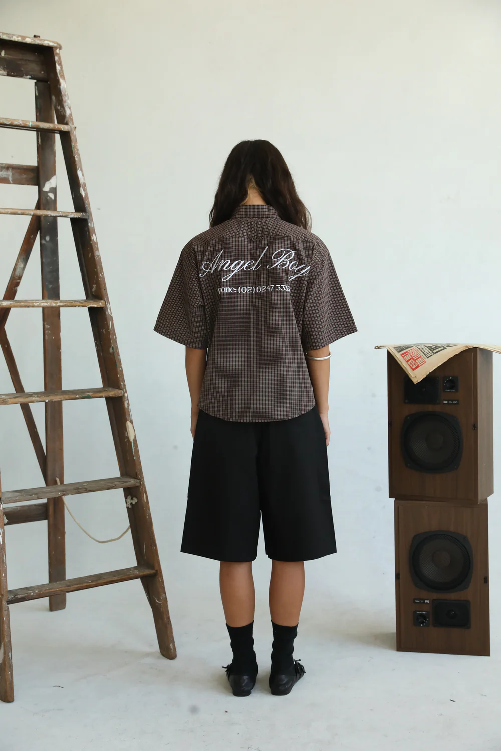 Angel Boy Brown Checkered Shirt - Image 5