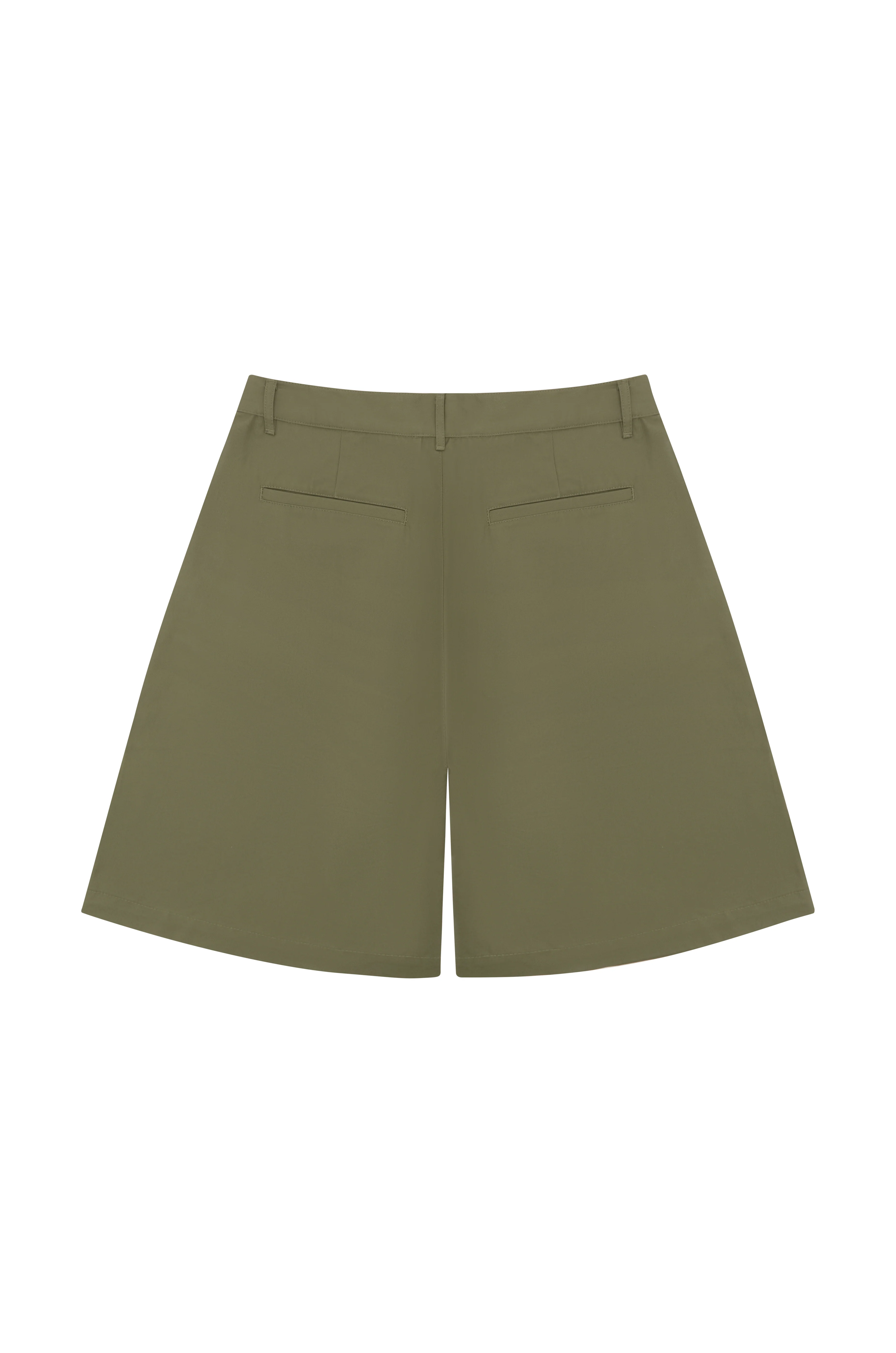 Olive Pleated Shorts - Image 4