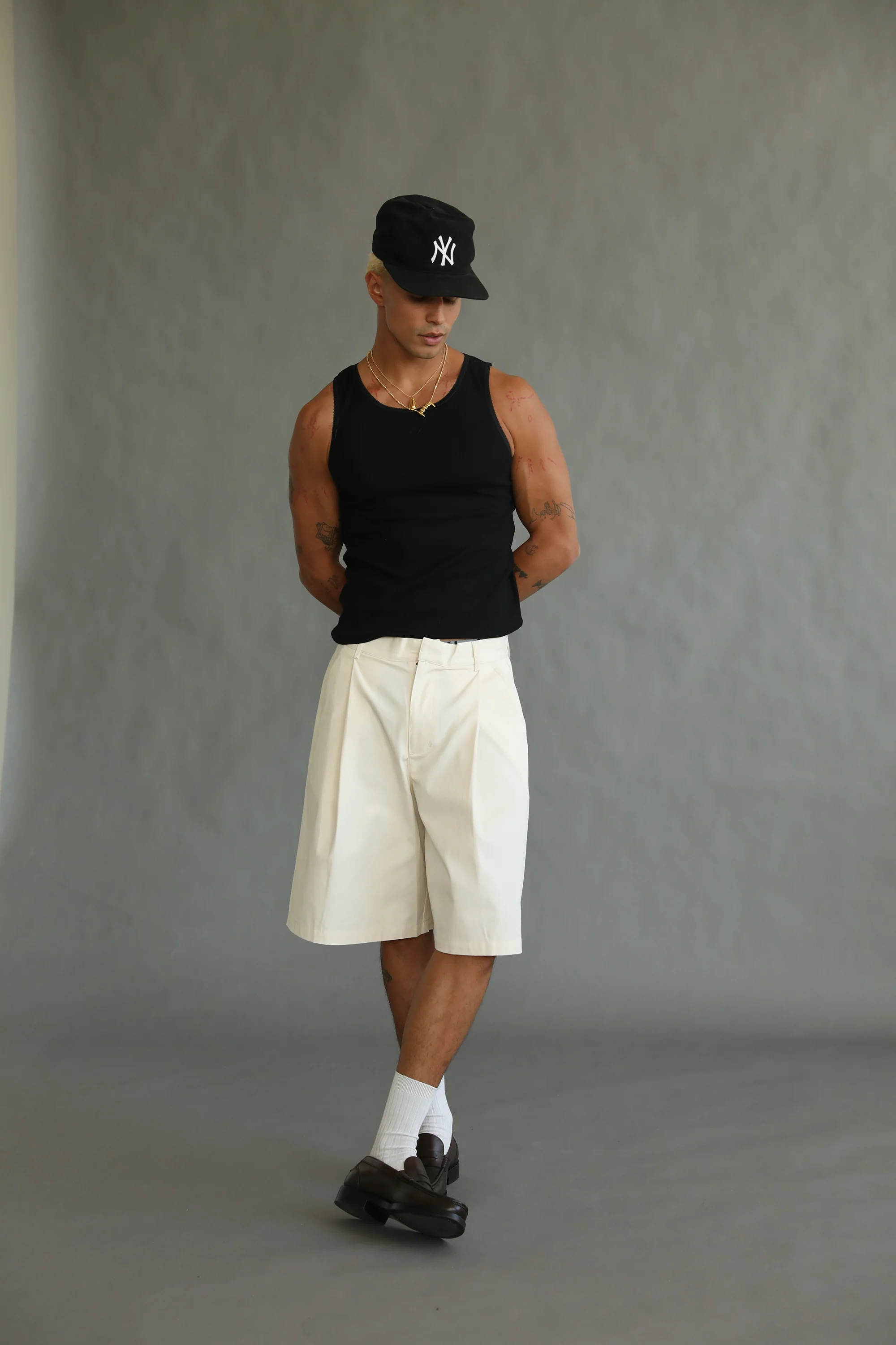 White Pleated Shorts - Image 5