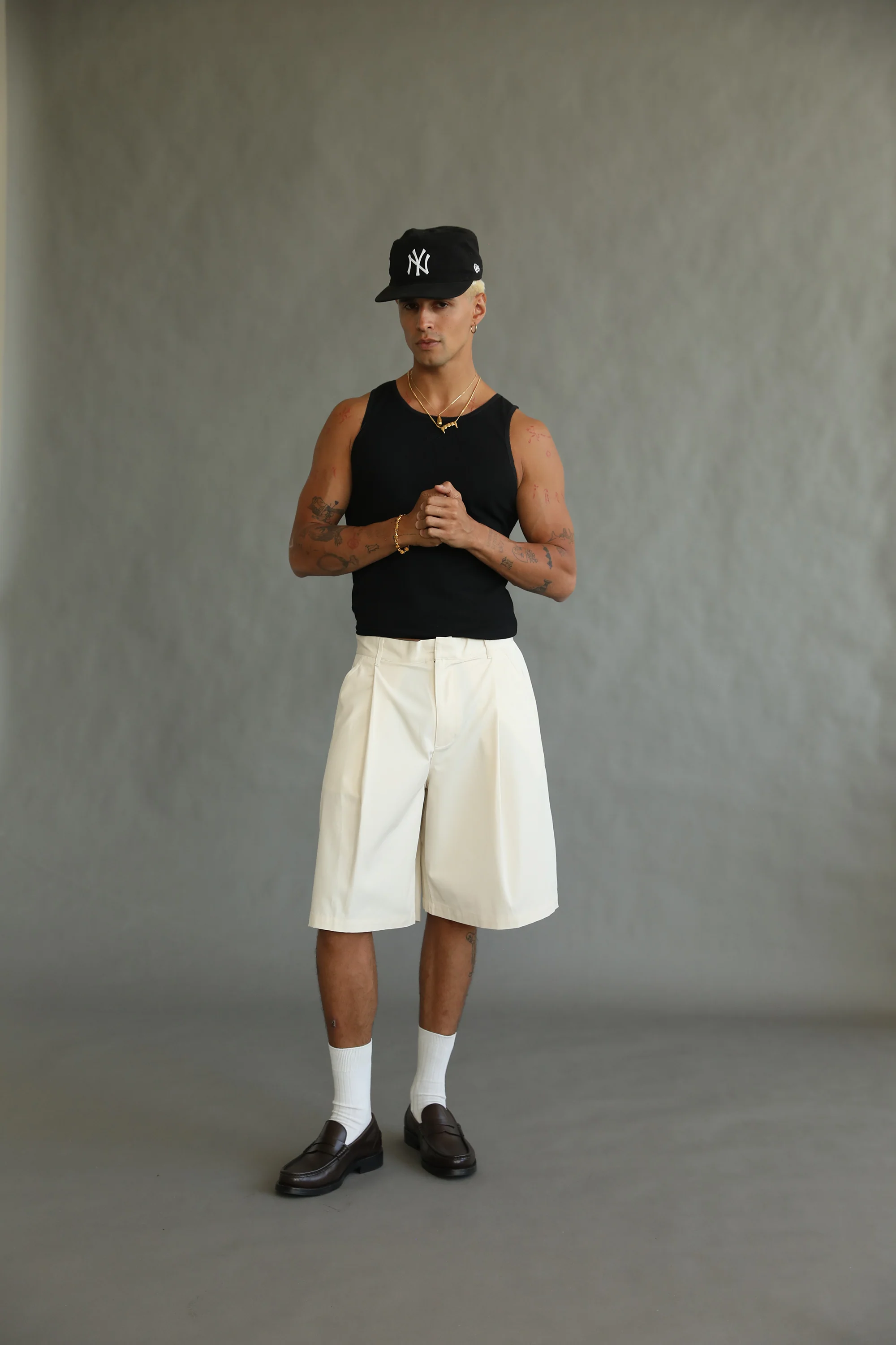 White Pleated Shorts - Image 6