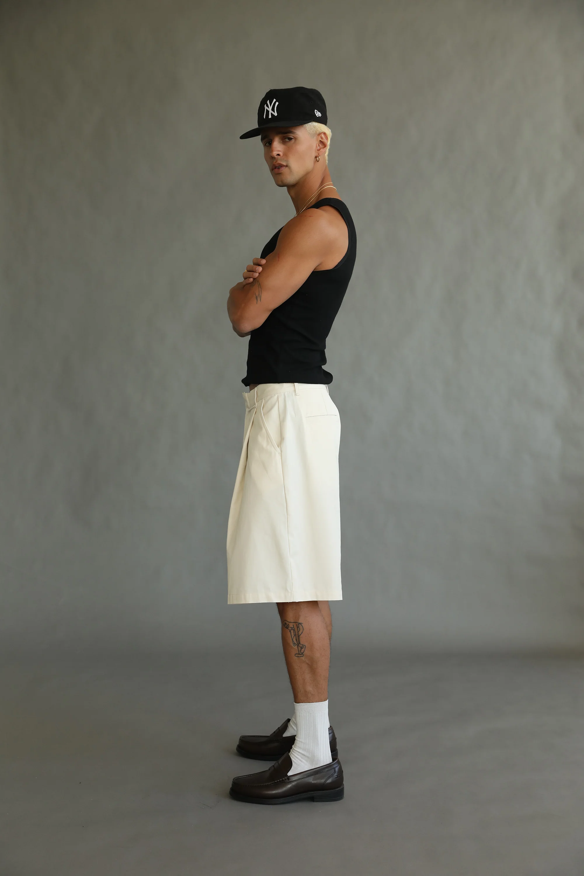 White Pleated Shorts - Image 8