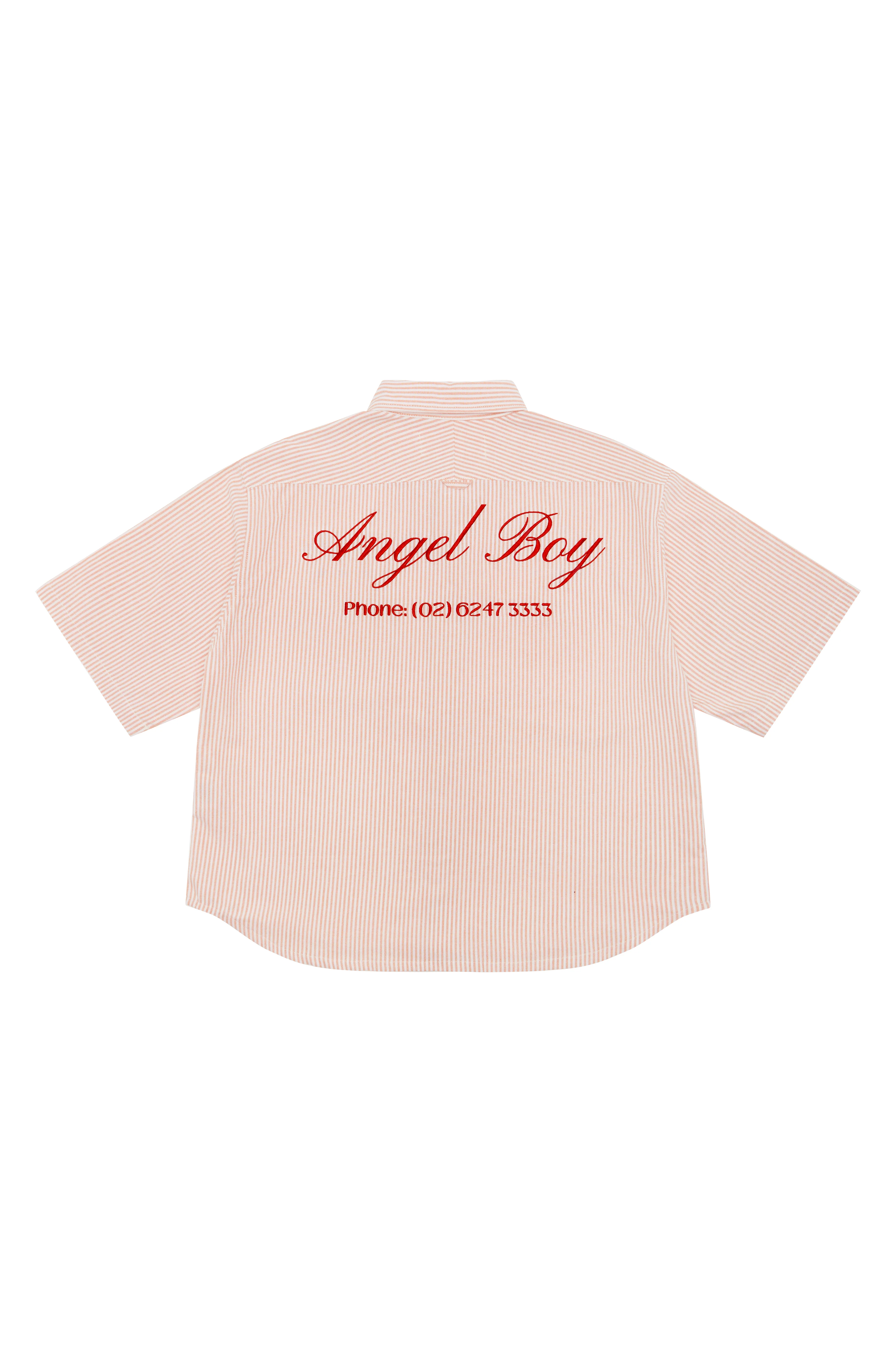 Angel Boy Red Pinstripe Shirt - Image 3
