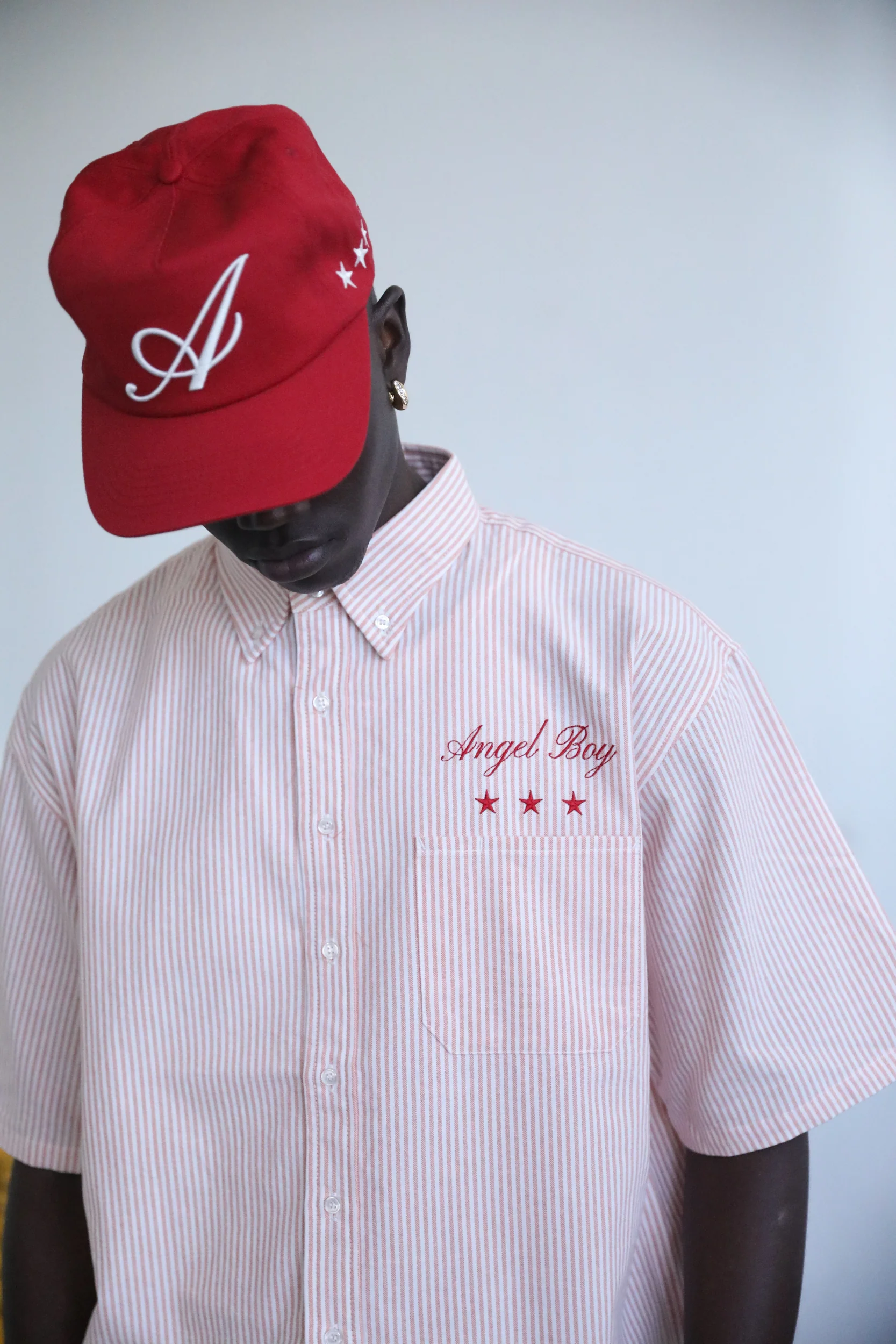 Angel Boy Red Pinstripe Shirt - Image 4