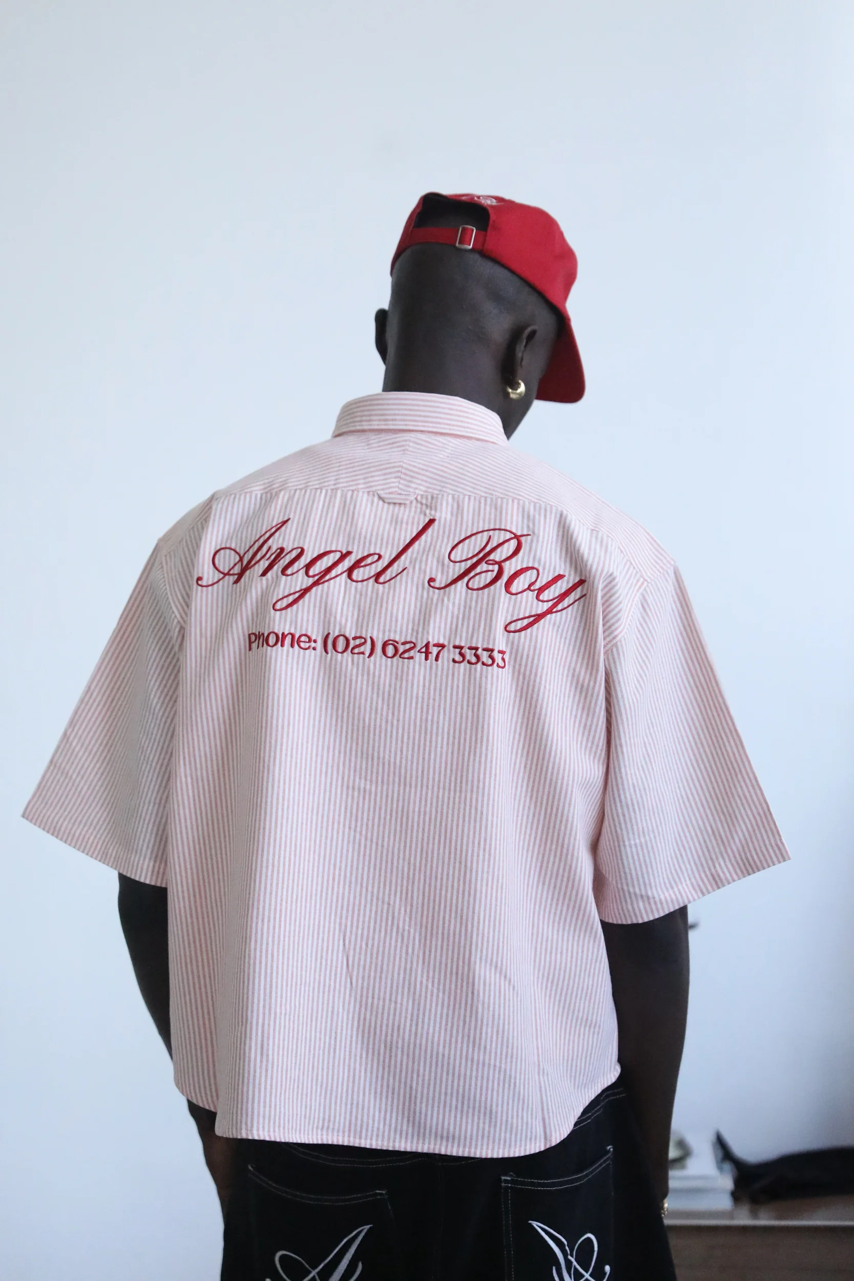 Angel Boy Red Pinstripe Shirt - Image 6