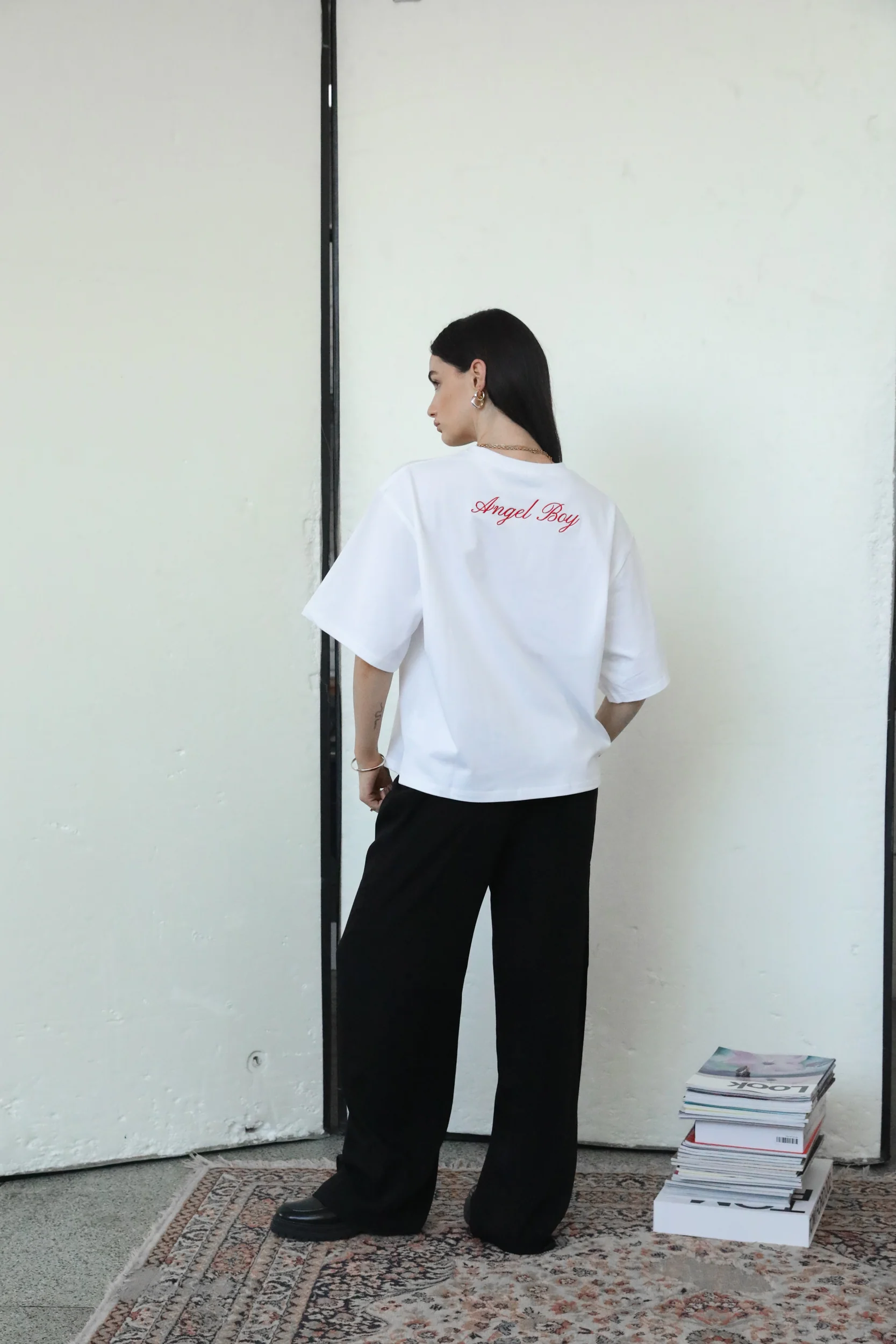Signature White Box Tee - Red - Image 9