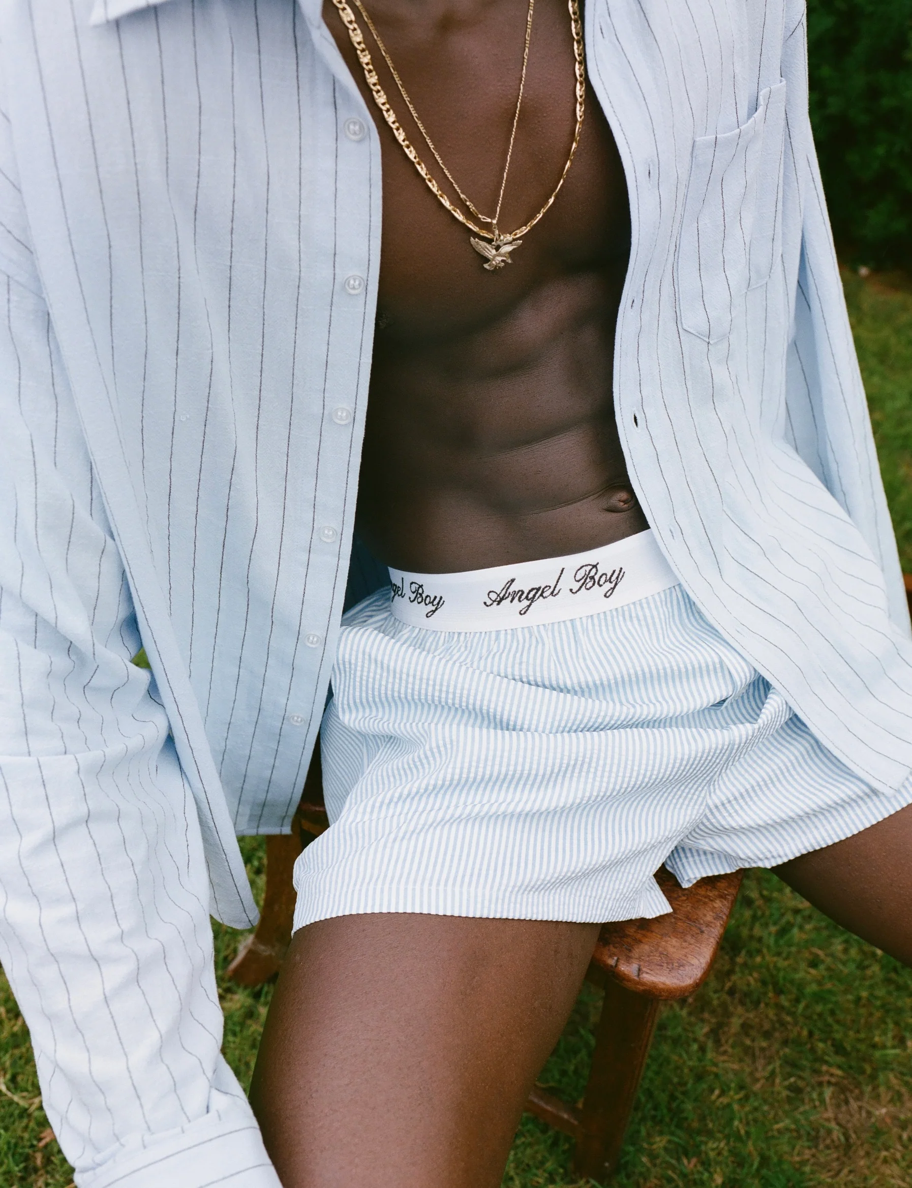 Blue Pinstripe Boxers - Image 6