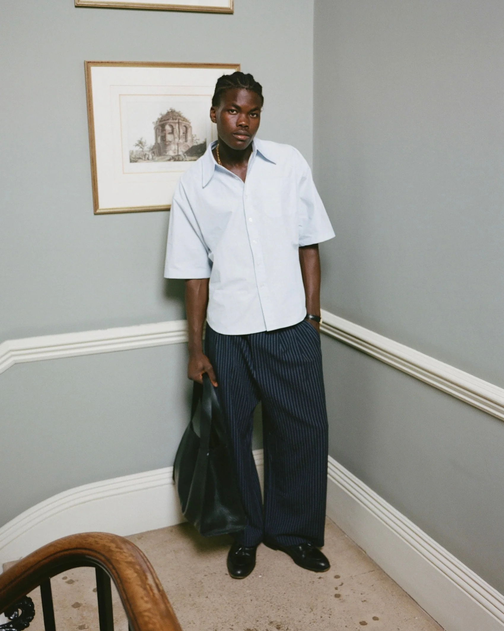 Blue Short Sleeve Button Up - Image 3