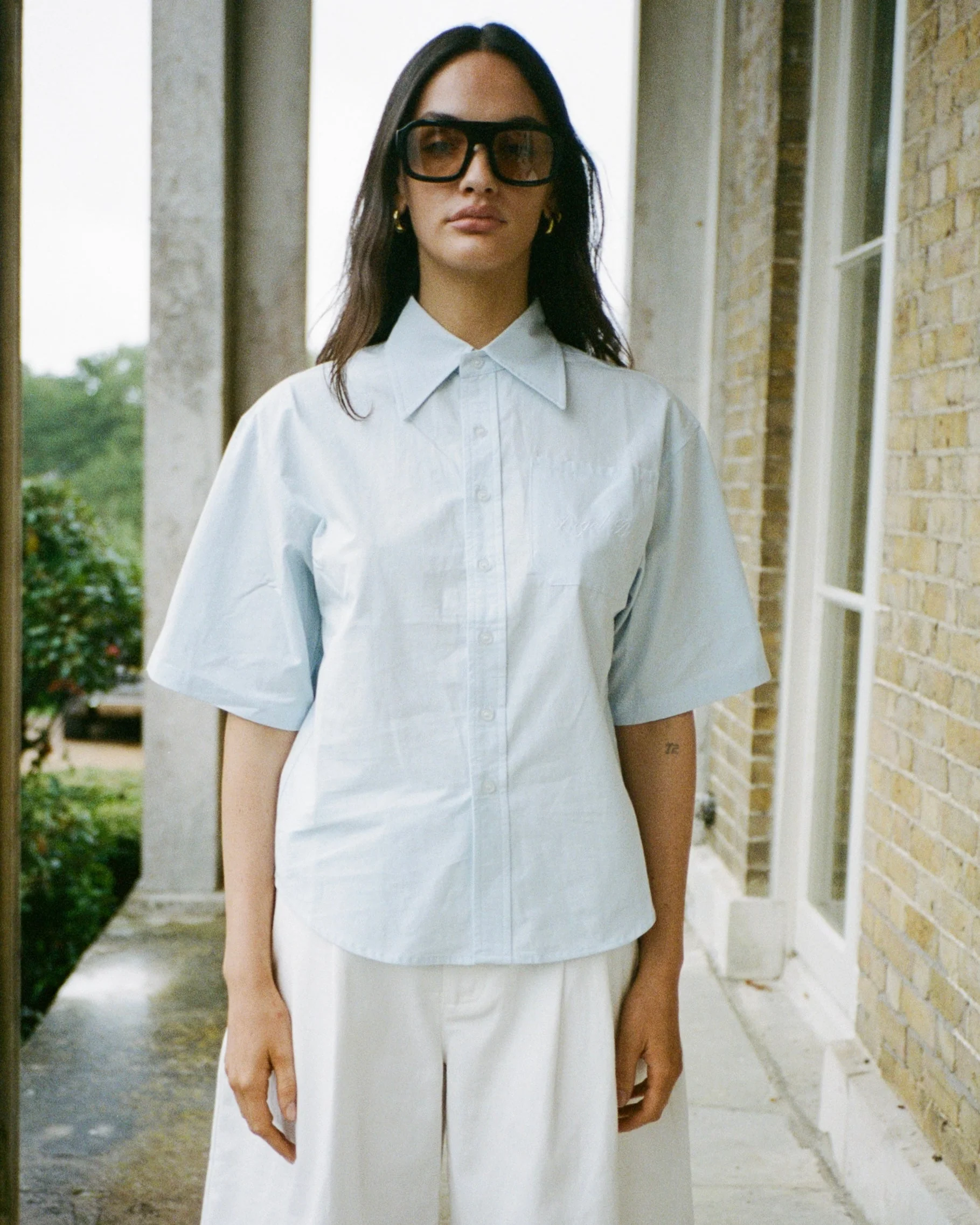 Blue Short Sleeve Button Up - Image 4