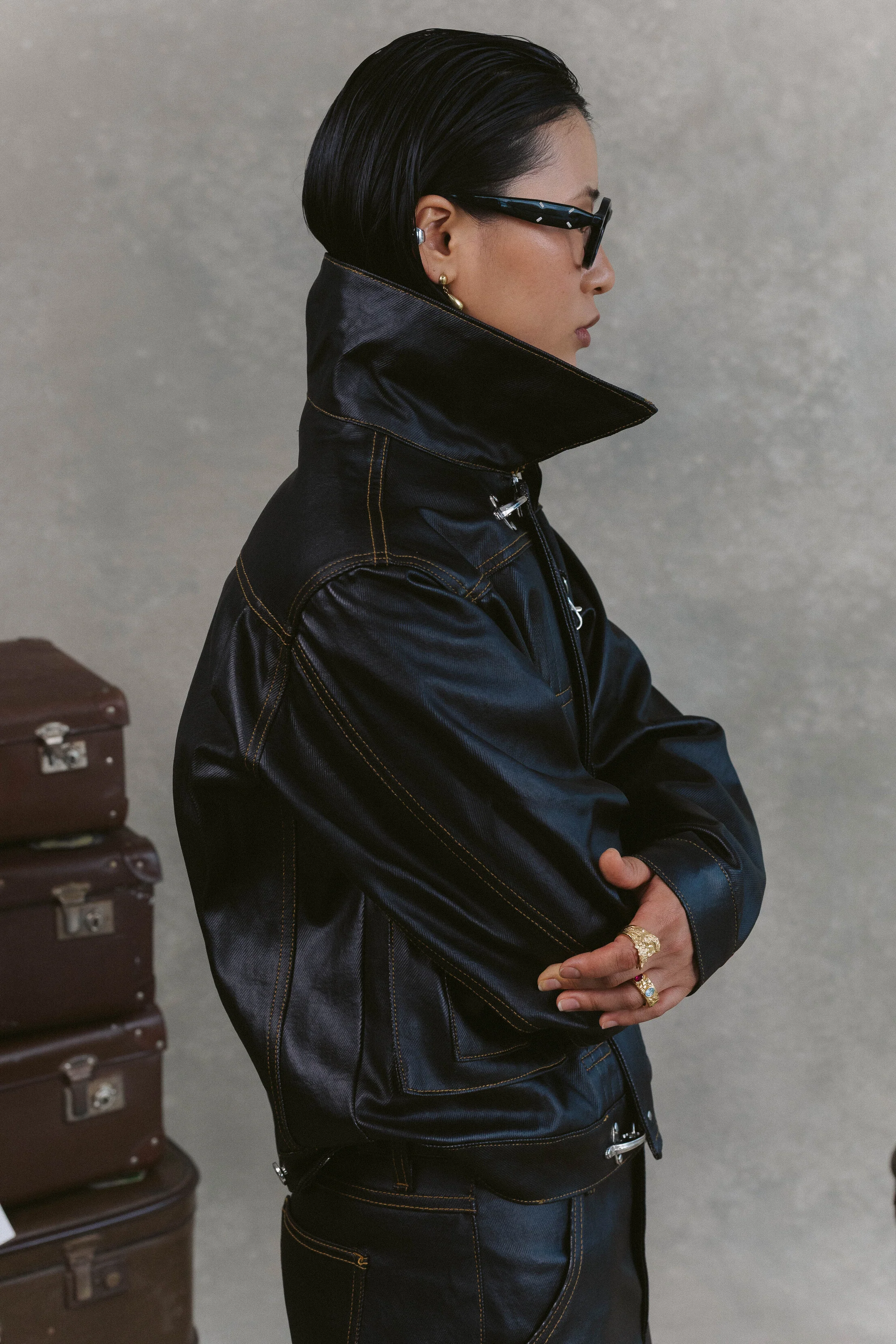 Coated Denim Jacket - Image 7