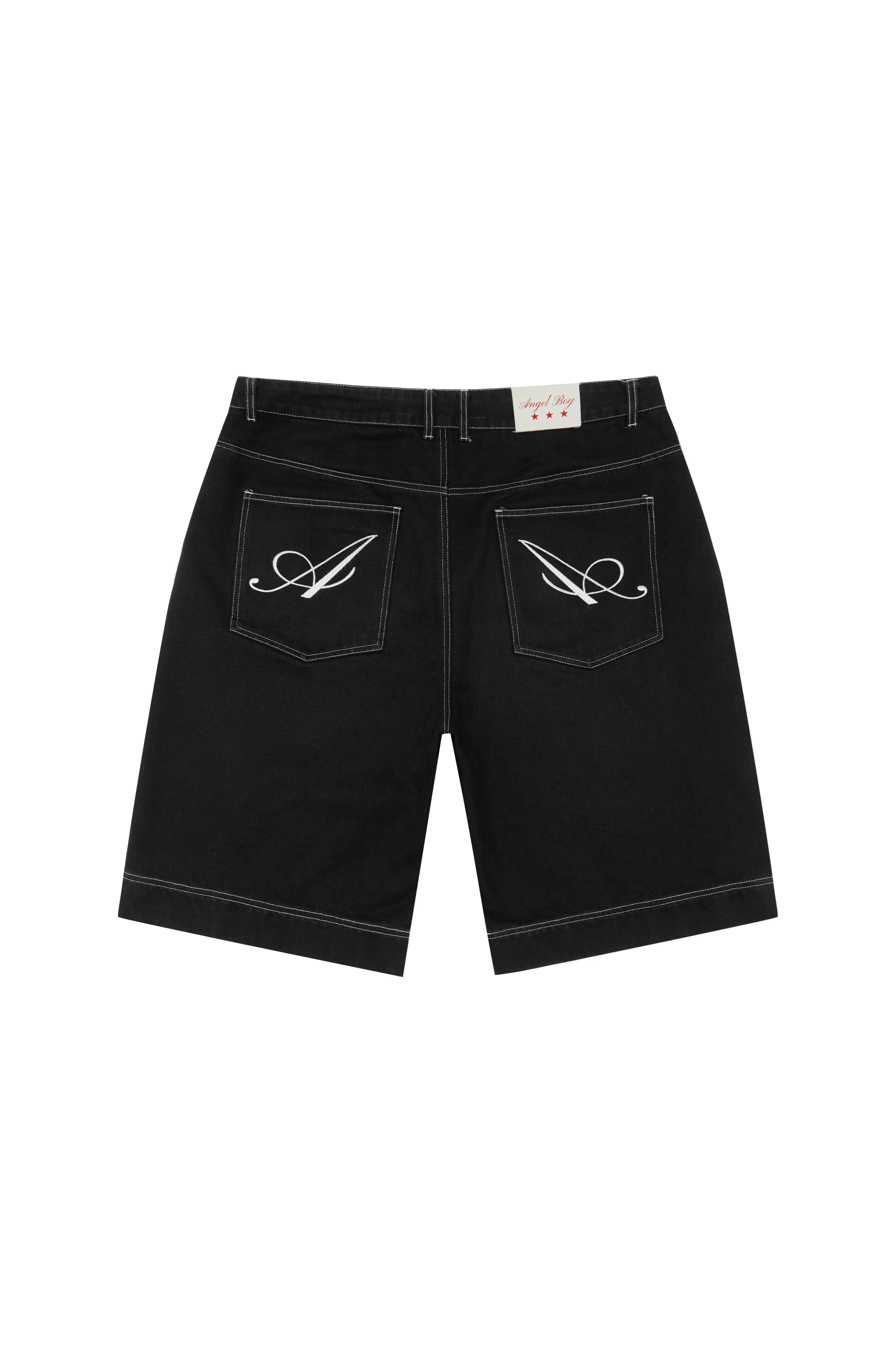 Angel Boy Black Denim Shorts - Image 3