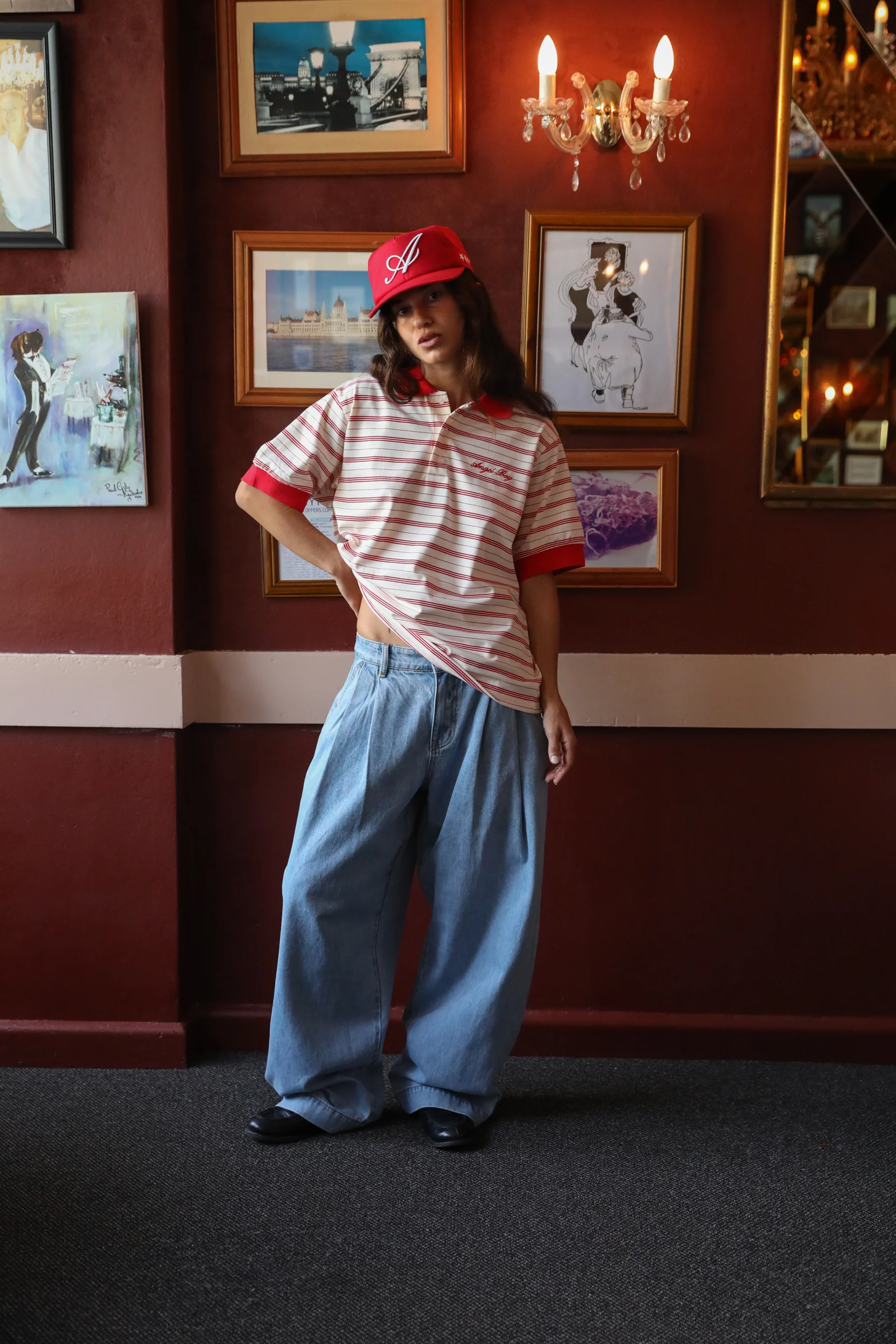 Double Pleated Light Blue Denim - Image 4