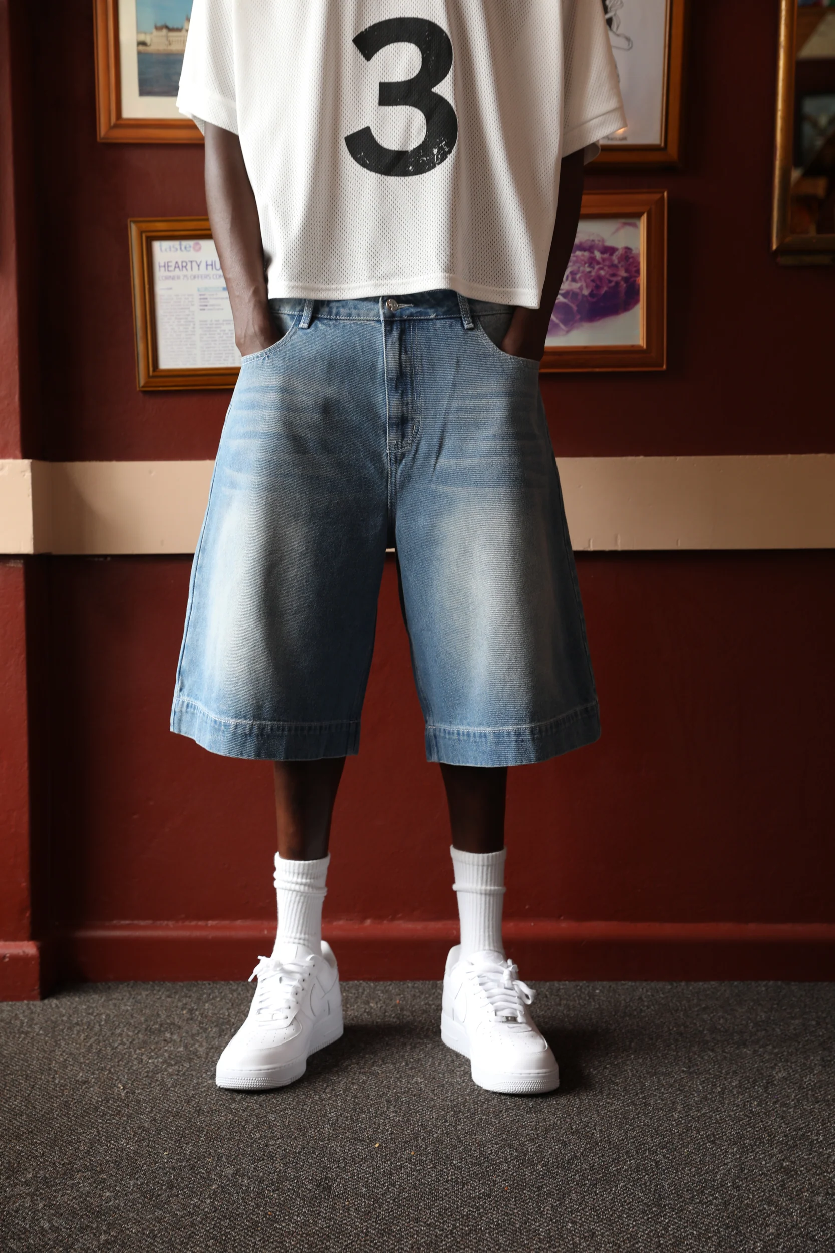 Light Blue Denim Shorts - Image 3
