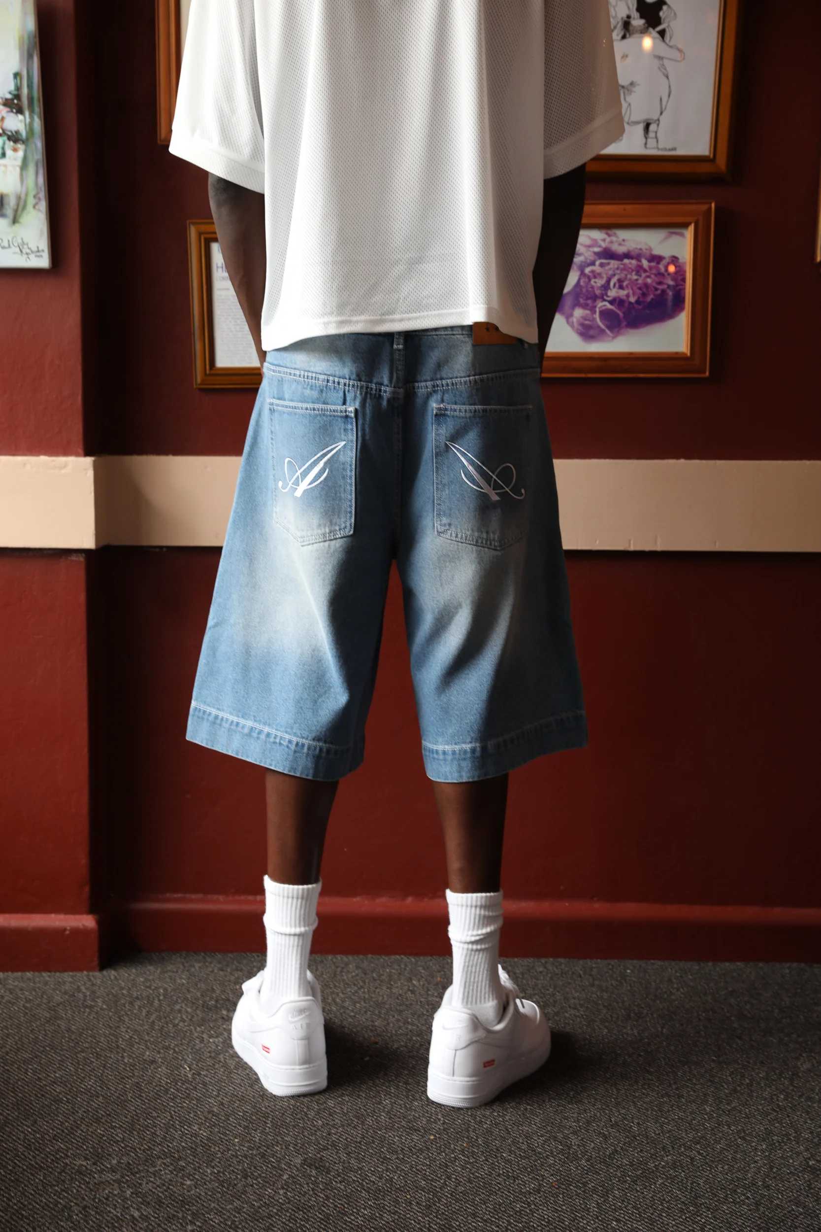 Light Blue Denim Shorts - Image 4