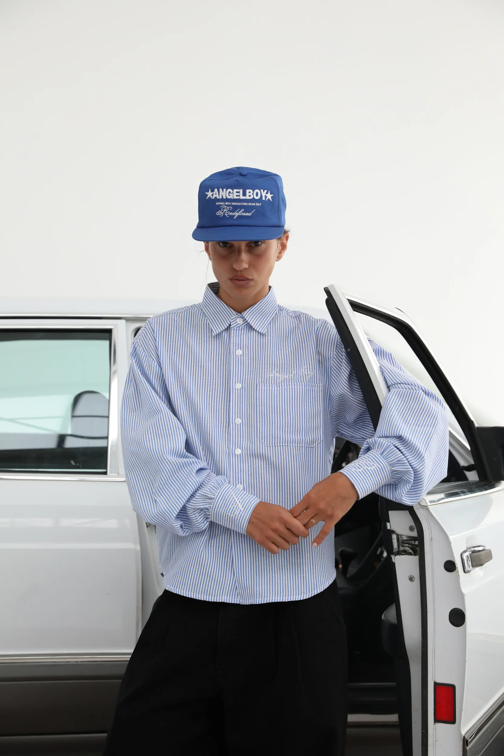 Pinstripe Long Sleeve Button Up - Image 7