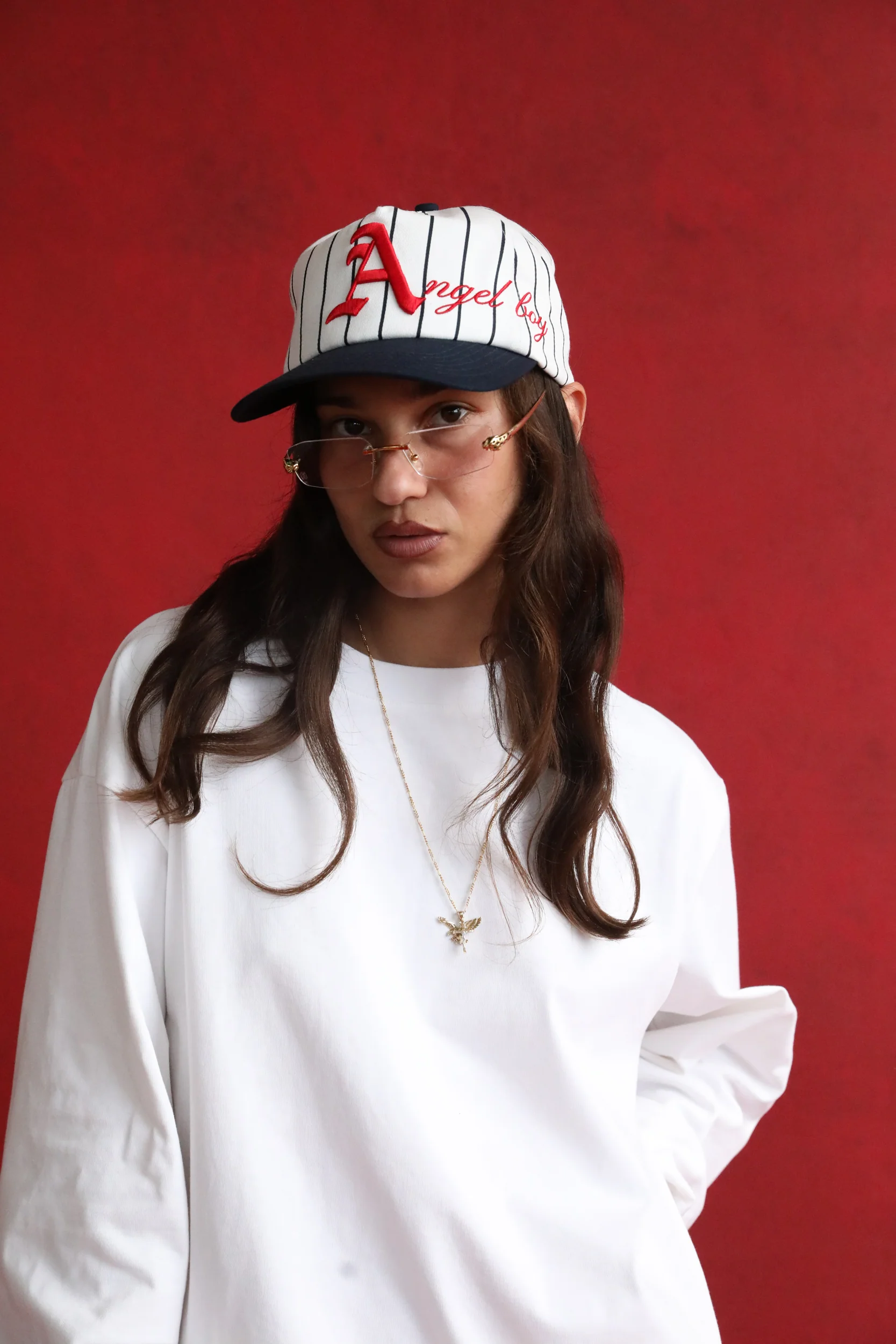 Pinstripe Script Hat - Image 4