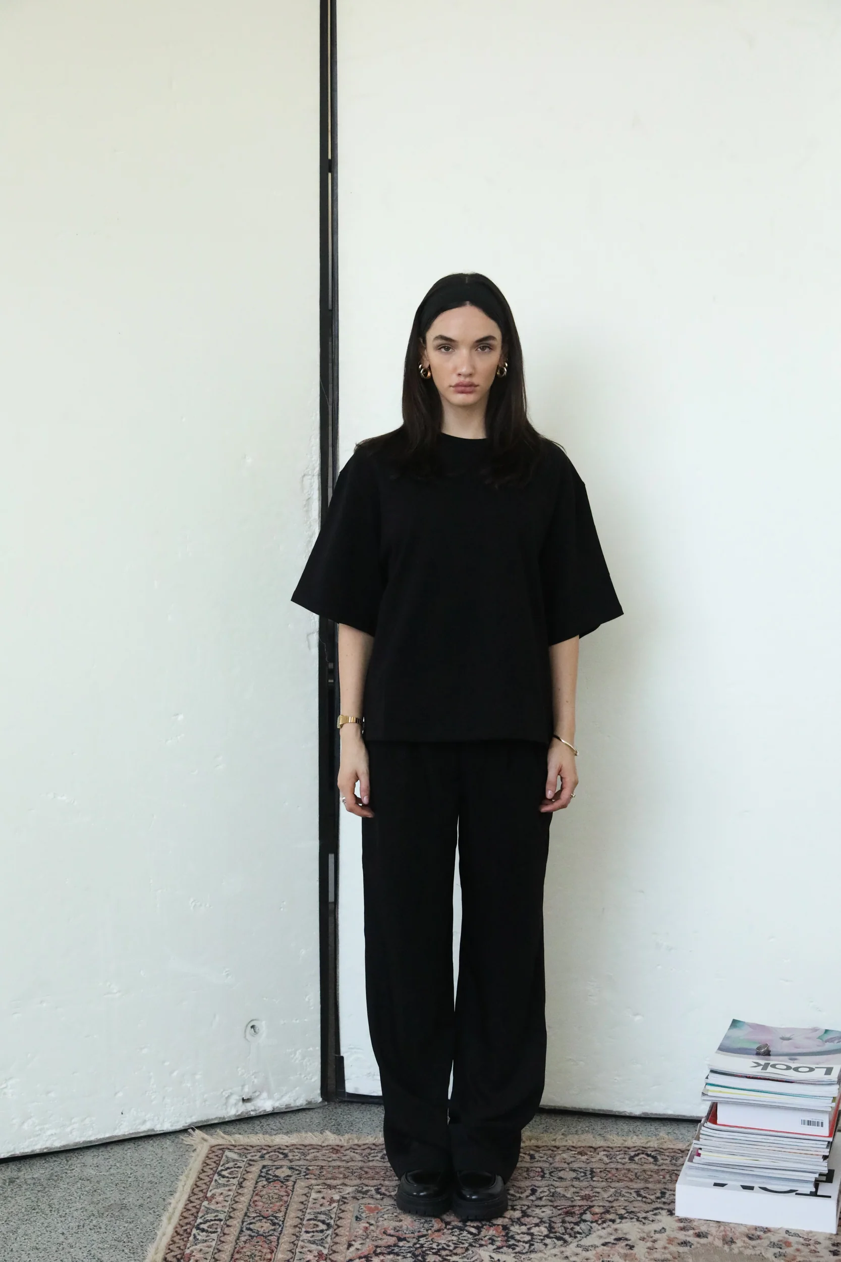 Signature Black Box Tee - Black Writing - Image 9