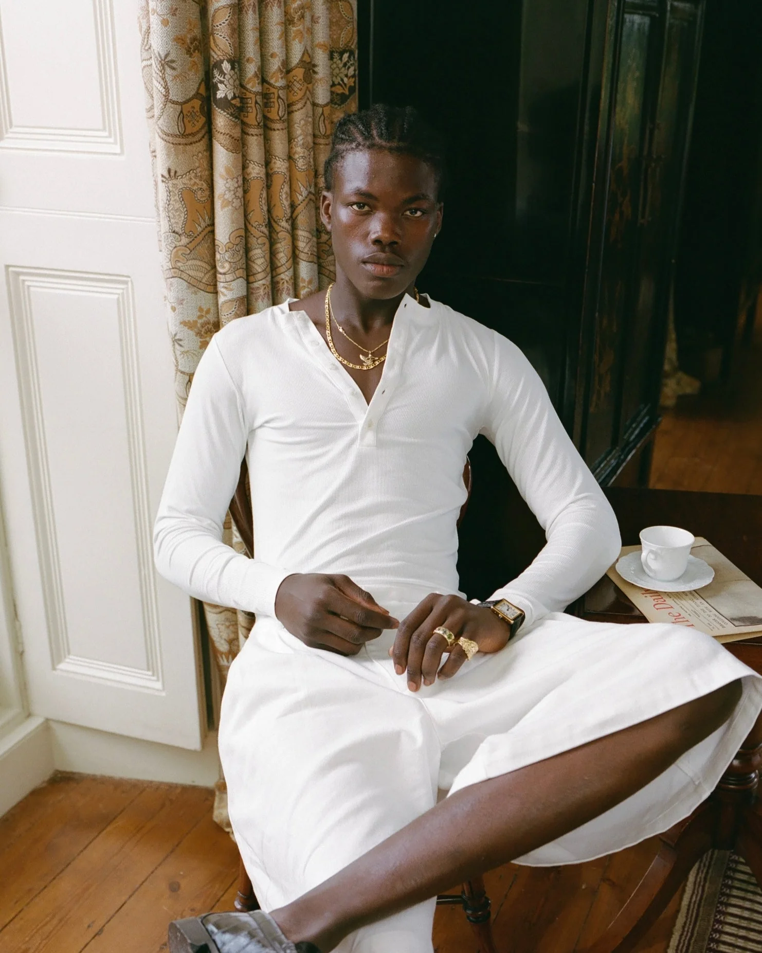 White Henley Shirt - Image 3