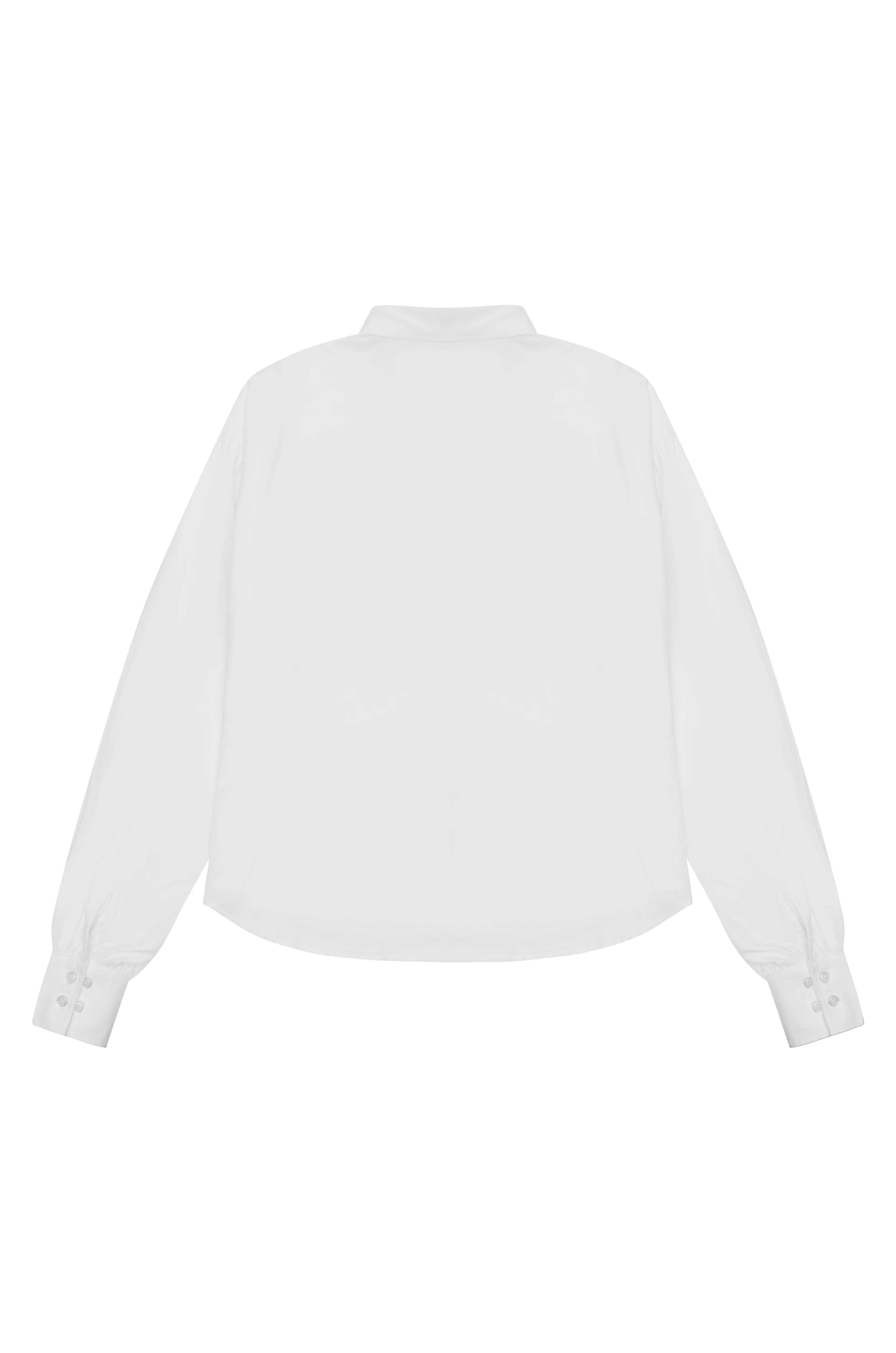 White Long Sleeve Button Up - Image 11