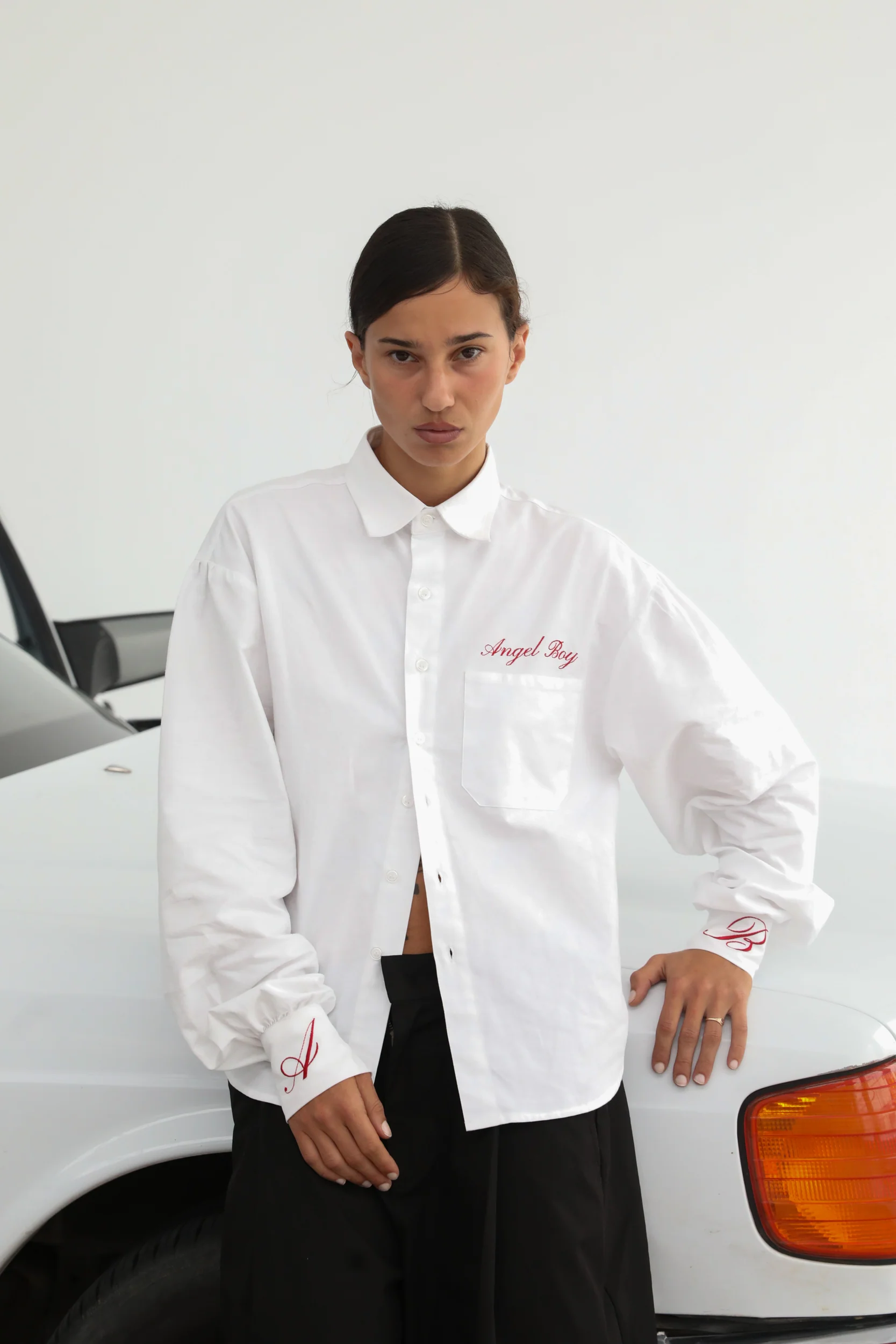 White Long Sleeve Button Up - Image 7